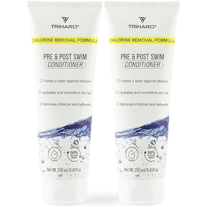 TRIHARD PRE & POST SWIM CONDITIONER | SWIMMERS CONDITIONER | PRE SWIM HAIR PROTECTION | CHLORINE REMOVAL SOLUTION (PACK OF 2) - Image 2